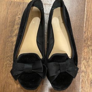 Black velvet Kate Spade loafers